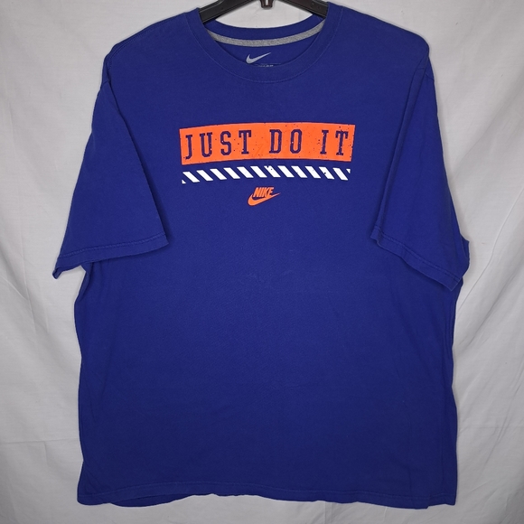 Nike Other - NIKE Men's Blue "Just Do It" Regular Fit Short Sleeve Graphic Tee 3XL